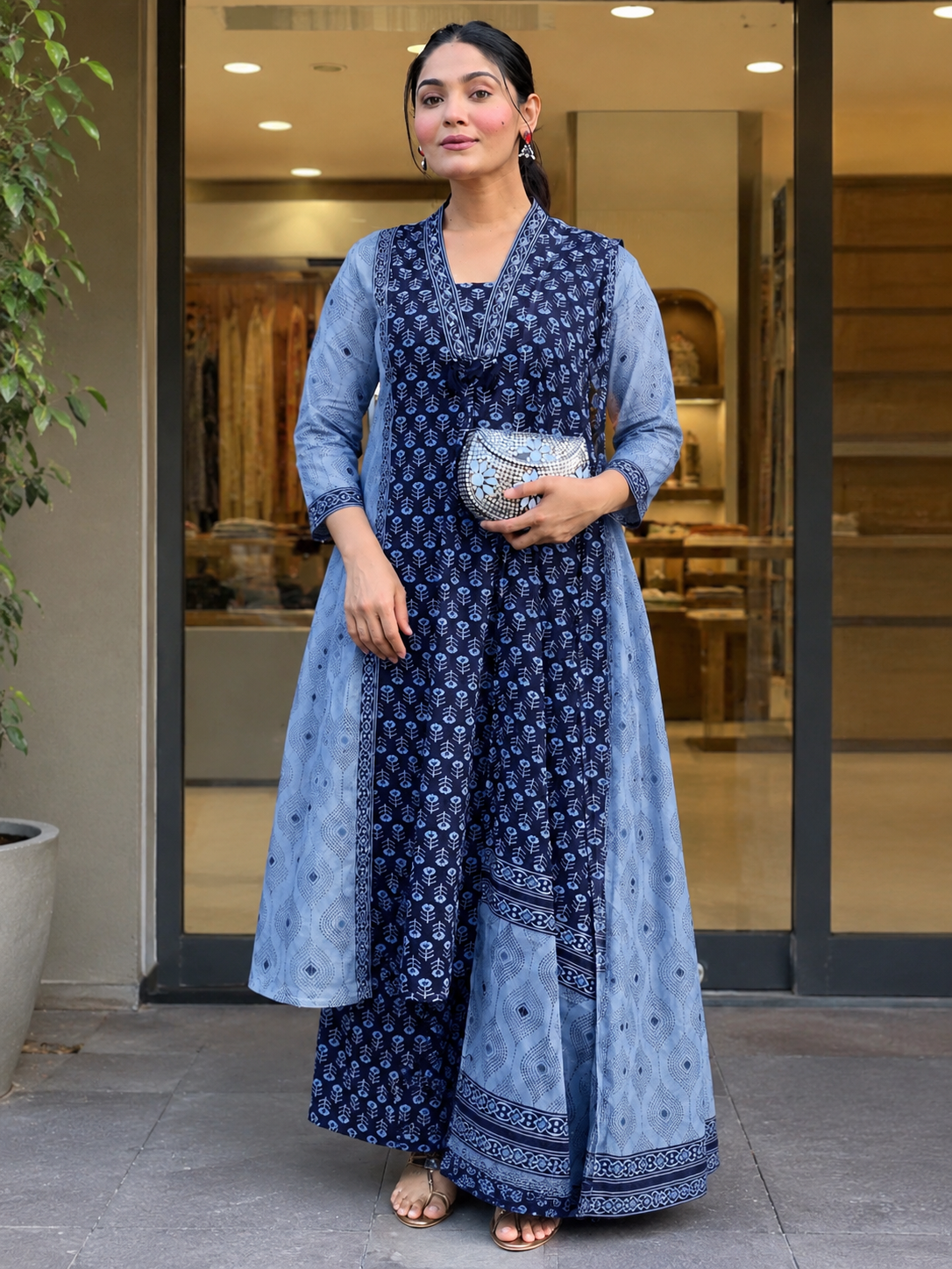 Printed Cotton Kurta Set for Women