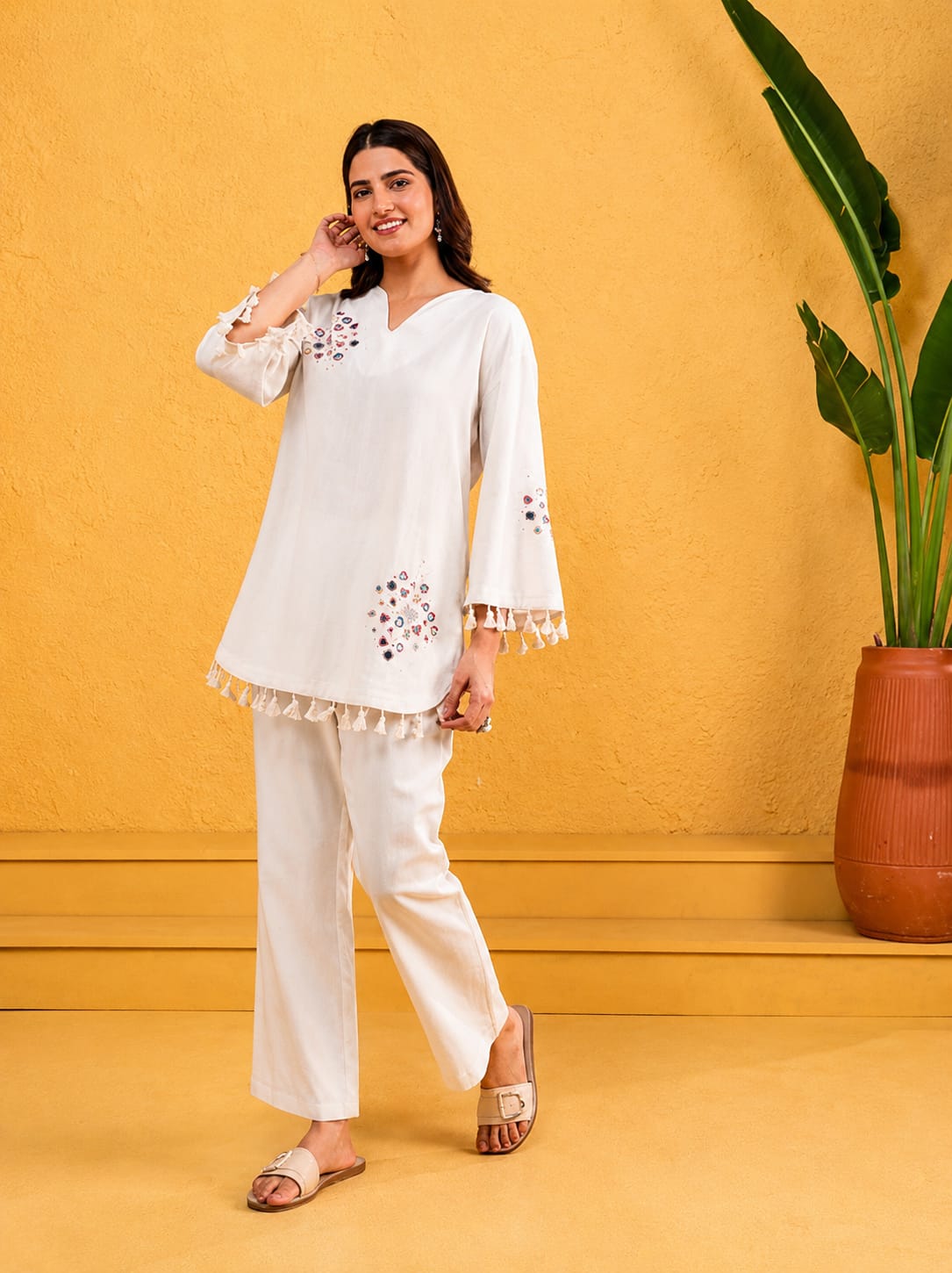 White Co-ord set for women