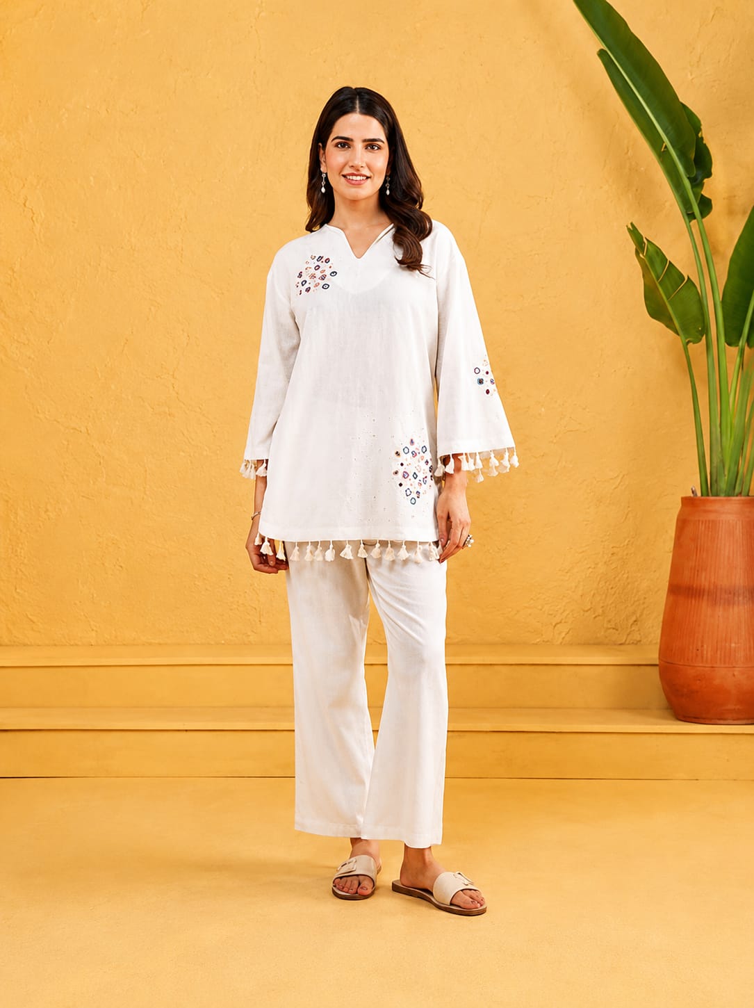 White Co-ord set for women