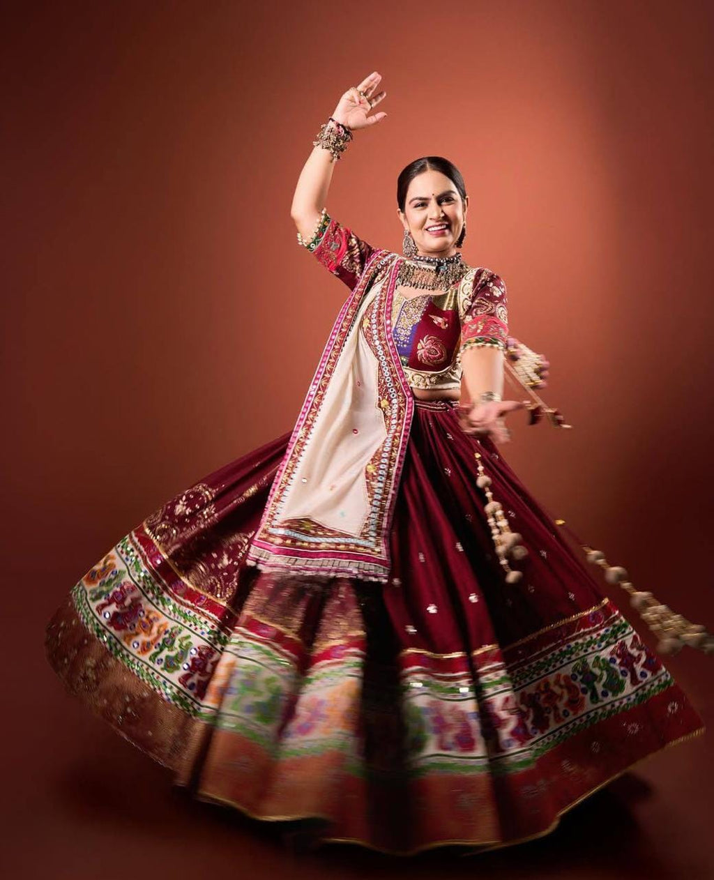 Royal Maroon Special Designer Chaniya Choli Set